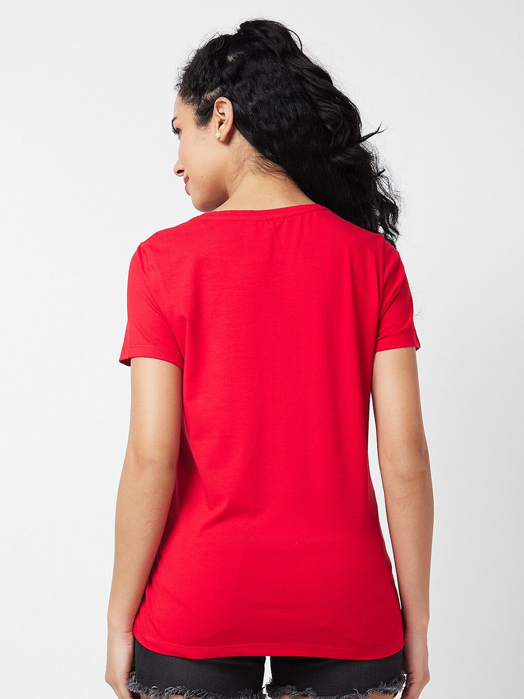SPYKAR Typography Printed Round Neck Cotton T-shirt