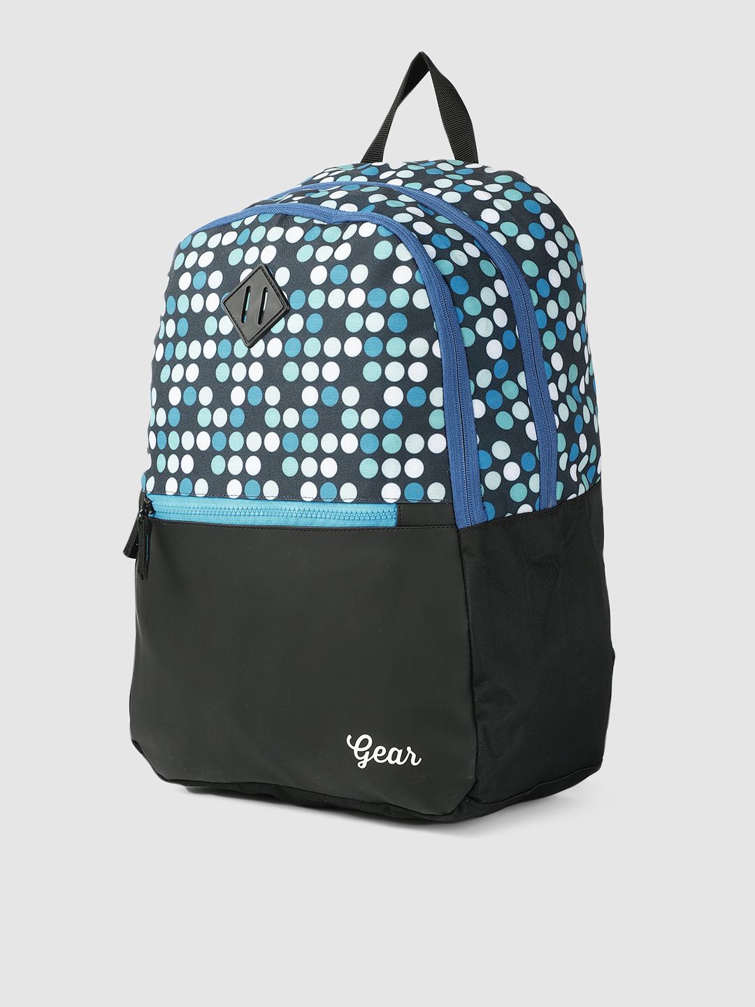 Gear Boys Blue & Black Geometric Uber Backpack