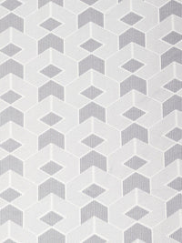 KLOTTHE Grey Geometric Fitted 300 TC King Fine Bedsheet with 2 Pillow Covers-250X220 cm