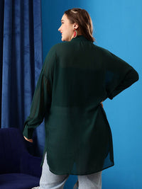 CURVY STREET Comfort Spread Collar Oversized Shirt