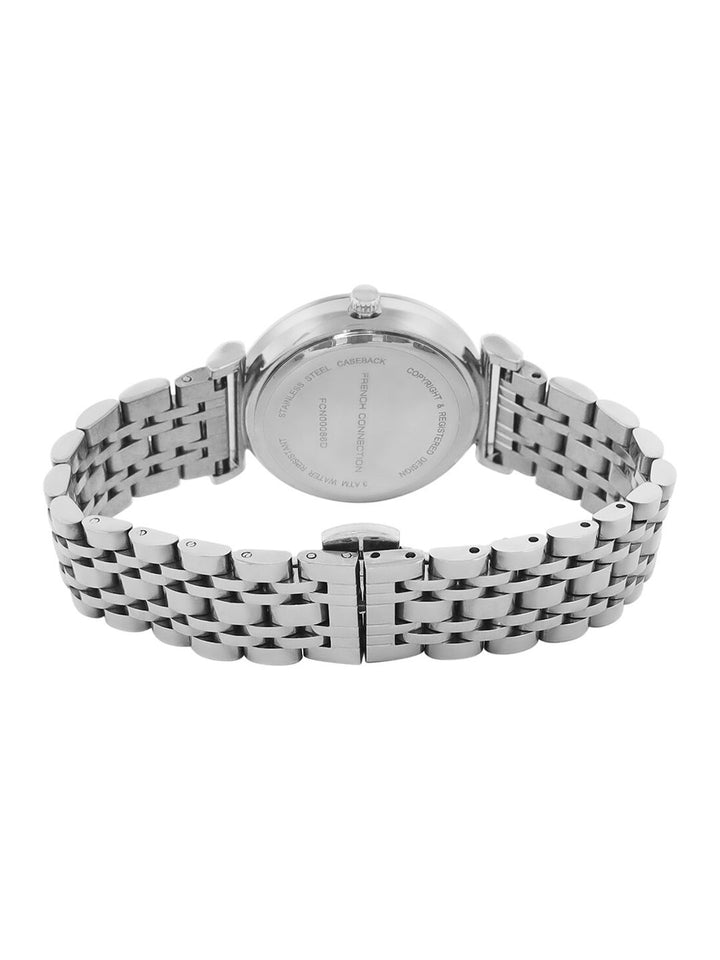 Sambungan Perancis Wanita Dial & Gelang Gelang Keluli Tahan Karat Tali Analog Watch