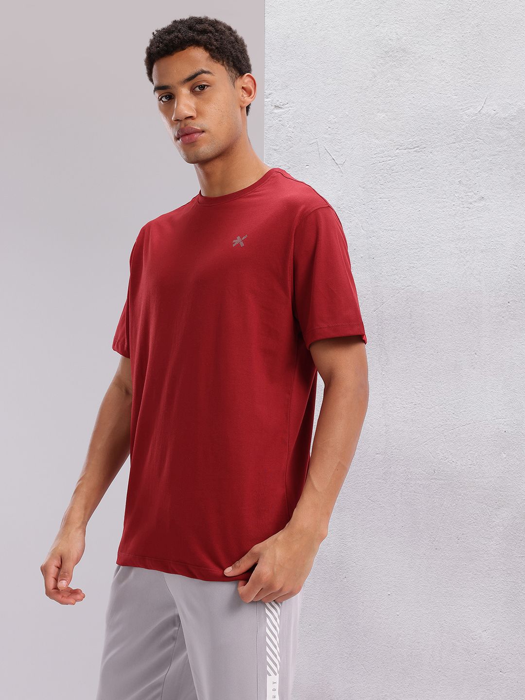 HRX by Hrithik Roshan Typography Printed Drop-Shoulder Sleeves Training  T-shirt