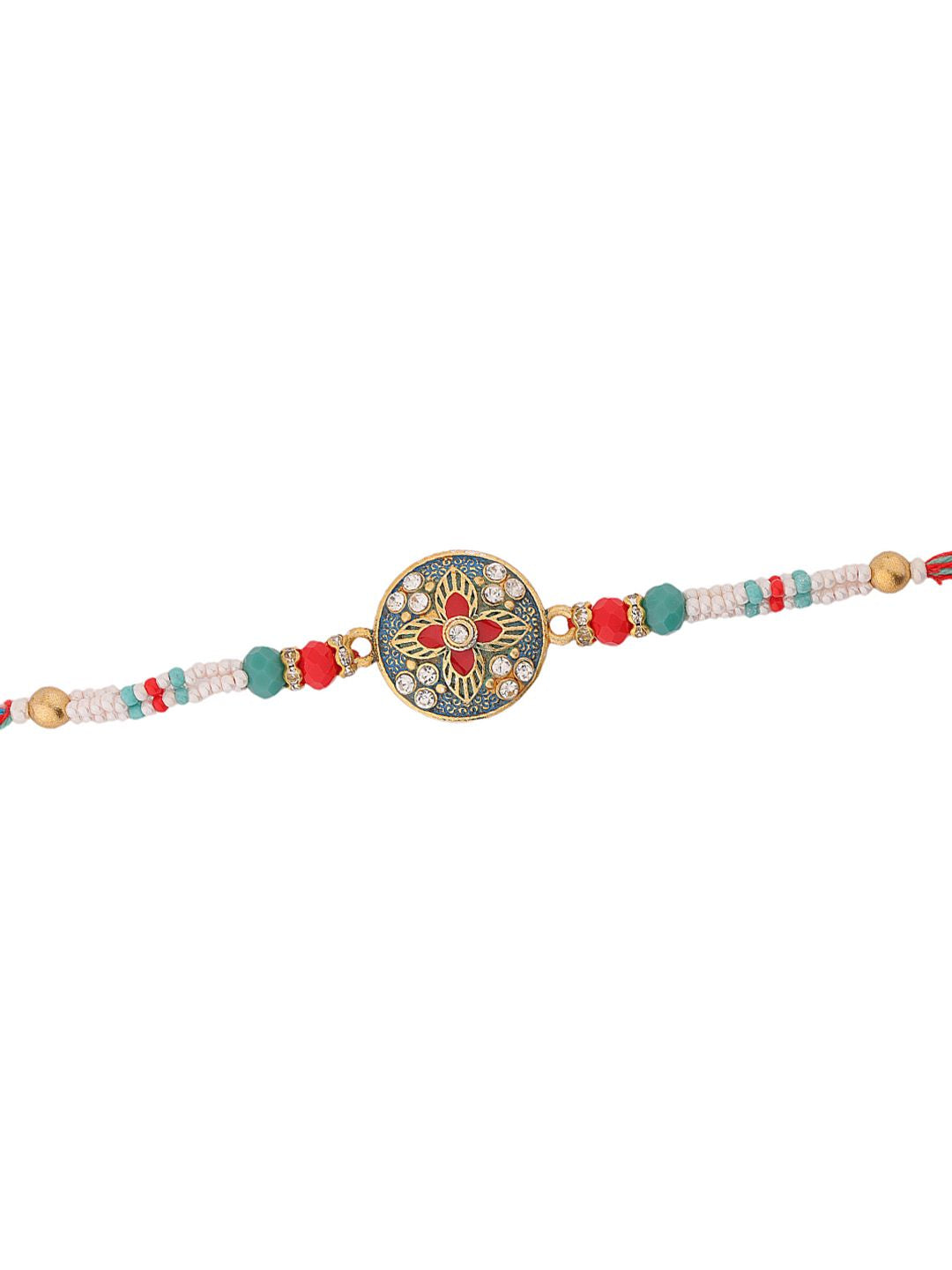 Voylla Vibrant Floral Designer Thread Rakhi