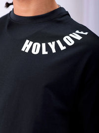 The Indian Garage Co Men Back Printed Boxy Oversized Round Neck Pure Cotton T-shirt