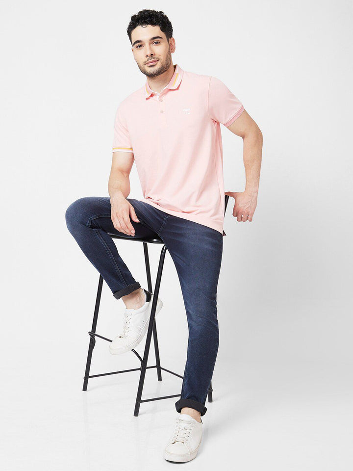 SPYKAR Polo Collar Slim Fit Cotton T-Shirt