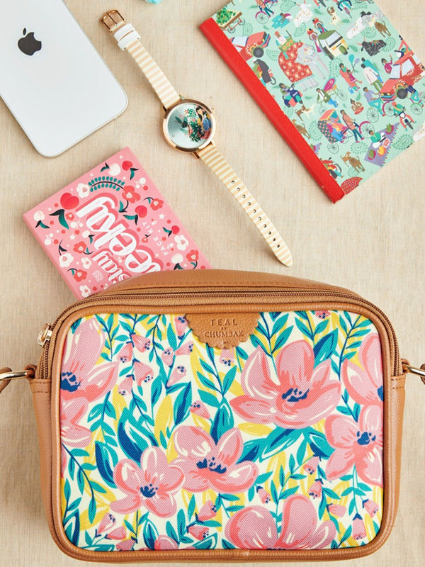 TEAL BY CHUMBAK Wanita Bercetak Beg Sling Berstruktur