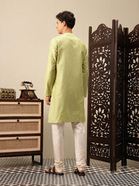 House of Pataudi Floral Embroidered Rozana Kurta
