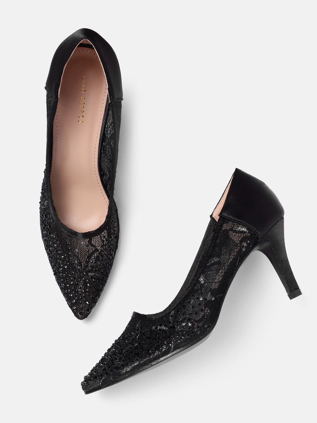 Lino Perros Embellished Party Slim Heel Pumps