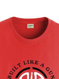 ADRO Men Typography Printed Applique T-shirt