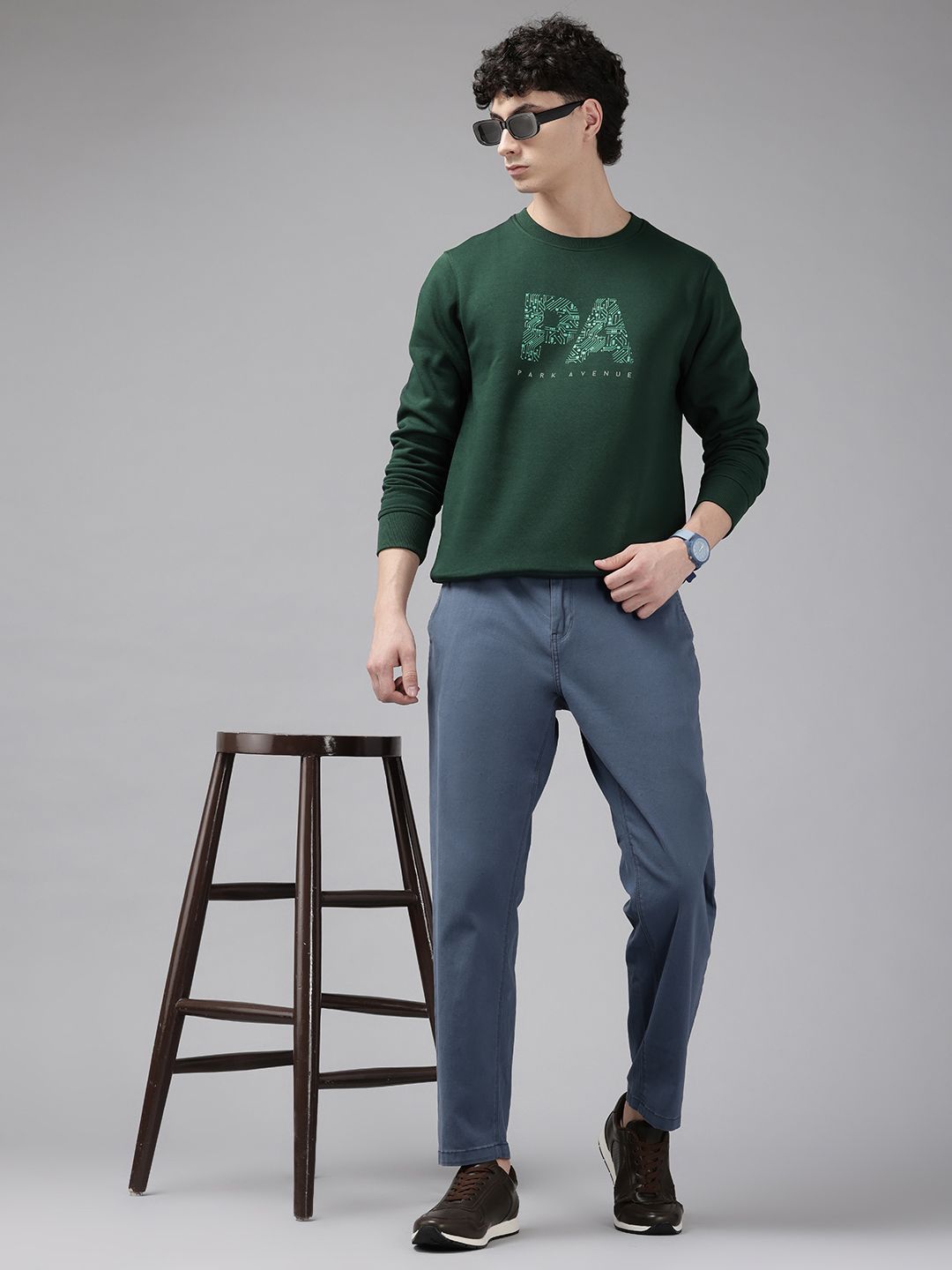 Park Avenue Slim Fit Printed Sweatshirt