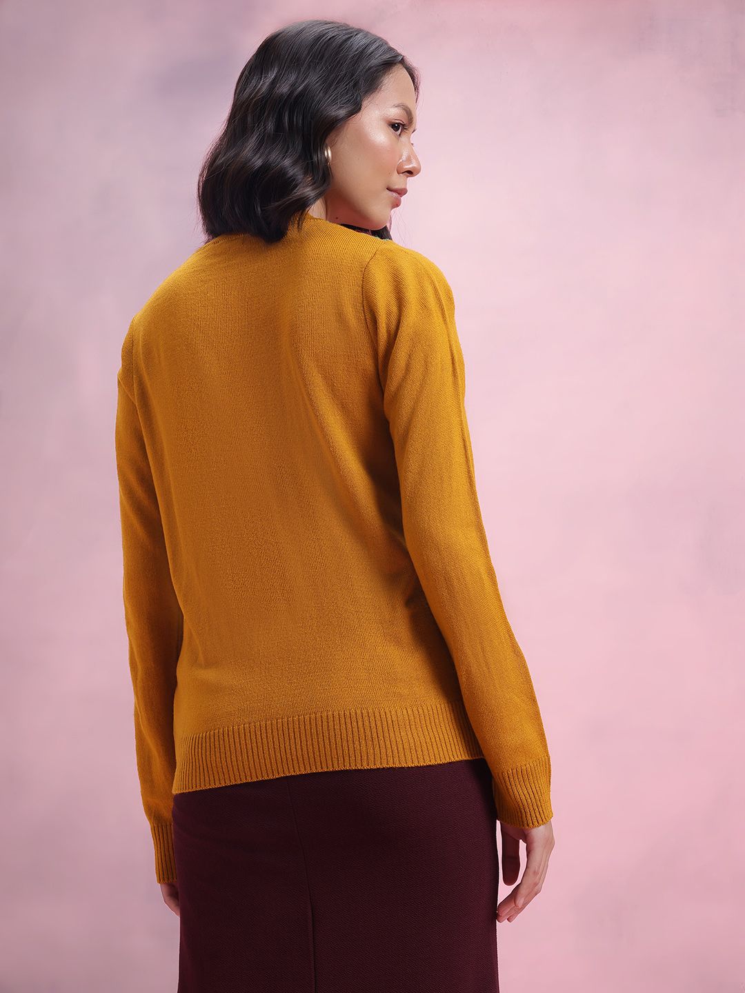 DressBerry Floral Embroidered Acrylic Pullover