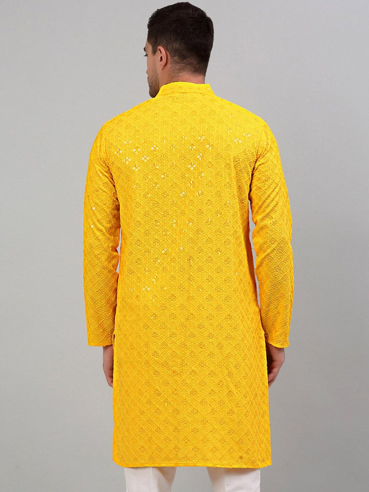 Jompers Chikankari Embroidered Sequinned Kurta