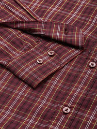 Raymond Pure Cotton Slim Fit Checked Casual Shirt
