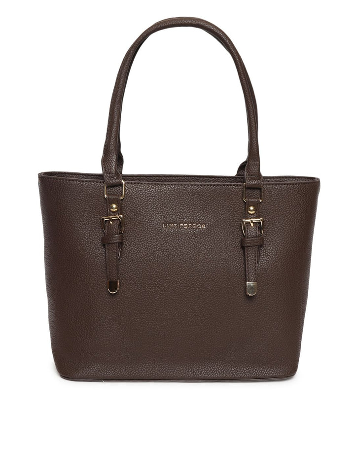 Lino Perros Coffee Brown Solid Shoulder Bag