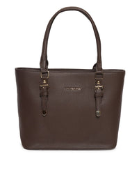 Lino Perros Coffee Brown Solid Shoulder Bag