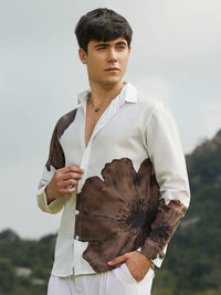 Campus Sutra Men Relaxed Fit Spread Collar Floral Printed Cotton Casual Shirt