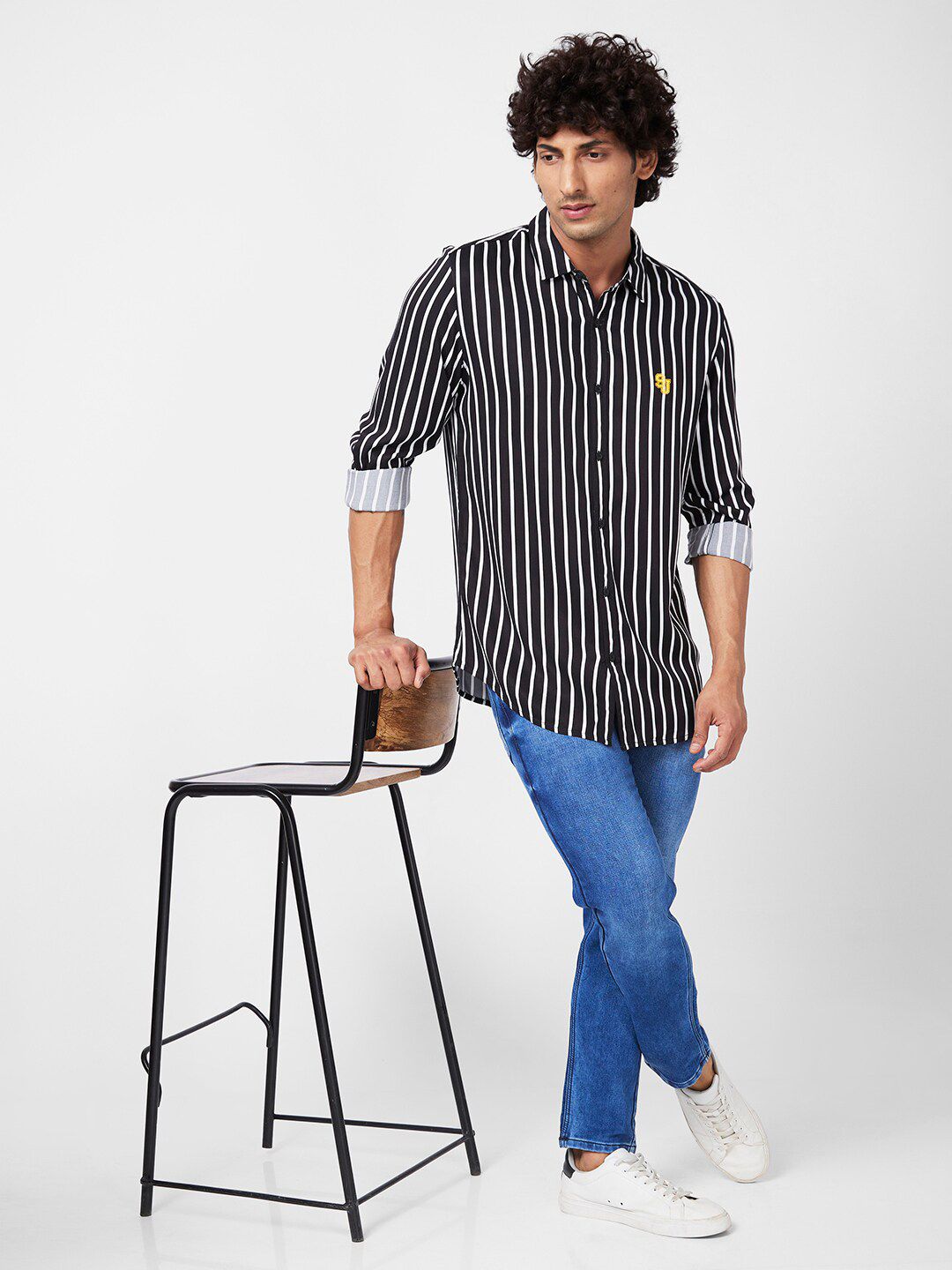 SPYKAR Men Slim Fit Striped Casual Shirt