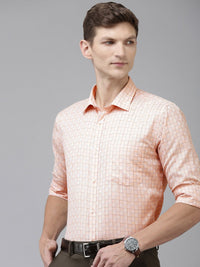 Park Avenue Slim Fit Grid Tattersall Checks Formal Shirt