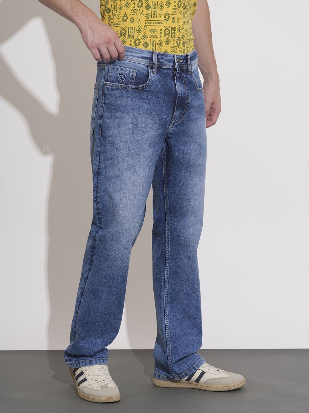 Being Human Men Bootcut Heavy Fade Stretchable Jeans