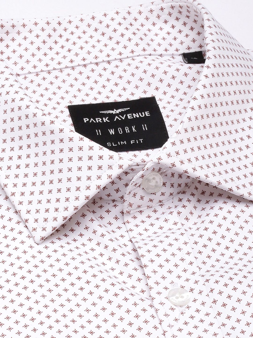Park Avenue Slim Fit Geometric Printed Formal Shirt
