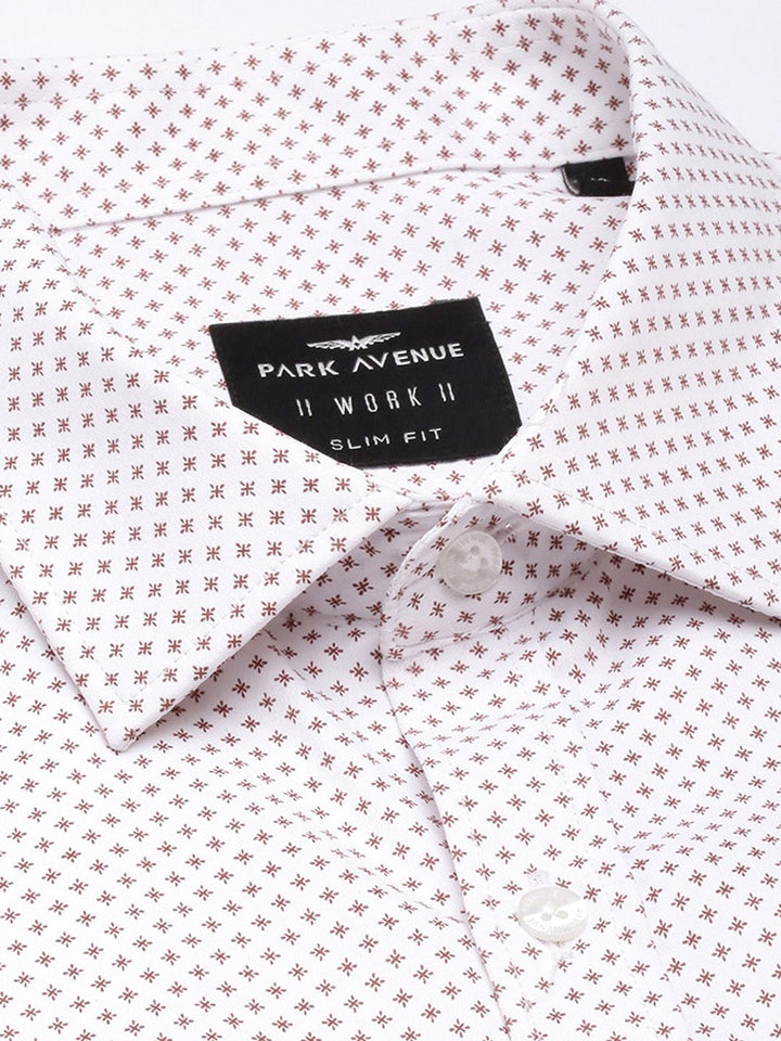 Park Avenue Slim Fit Geometric Printed Formal Shirt