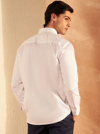 DENNISON Smart Slim Fit Geometric Printed Cotton Casual Shirt