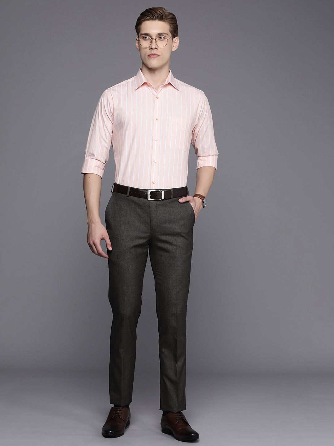 Raymond Men Slim Fit Formal Trousers