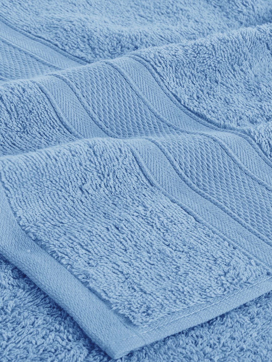 MYTRIDENT Blue Solid Pure Cotton 500 GSM Soft  Plush Bath Towel