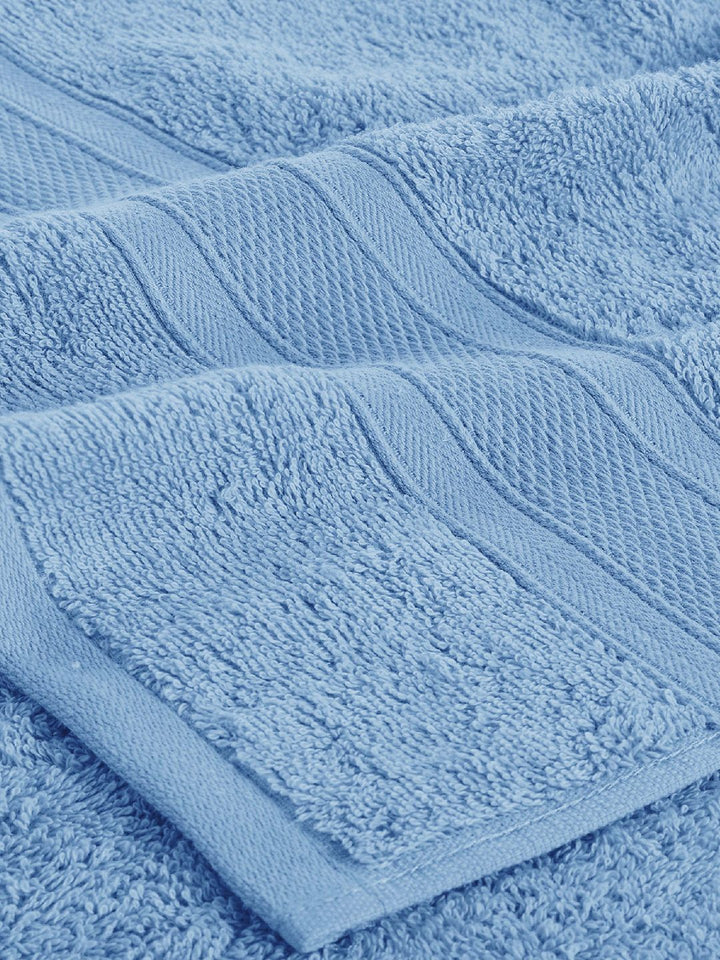 MYTRIDENT Blue Solid Pure Cotton 500 GSM Soft  Plush Bath Towel