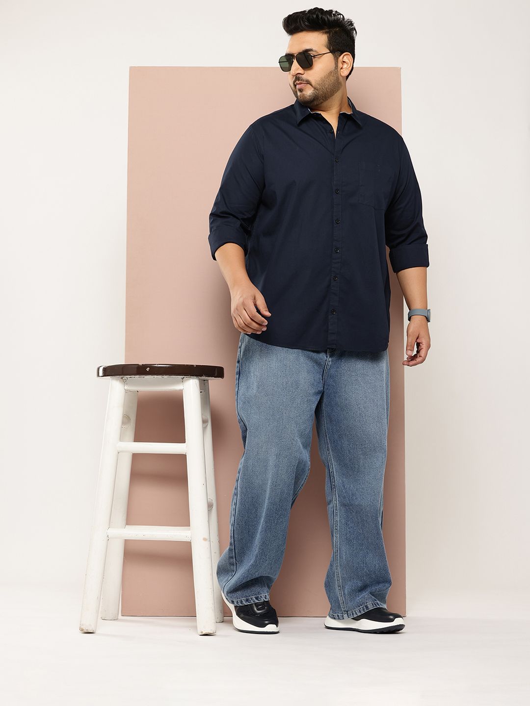Thomas Scott Plus Size Regular Fit Button Down Collar Shirt