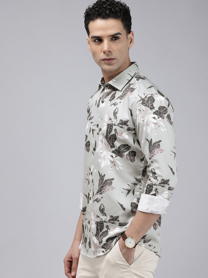 Park Avenue Slim Fit Opaque Geometric Printed Pure Cotton Casual Shirt
