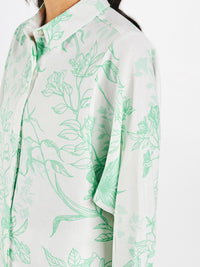 AND Women Green Floral Printed Casual Shirt