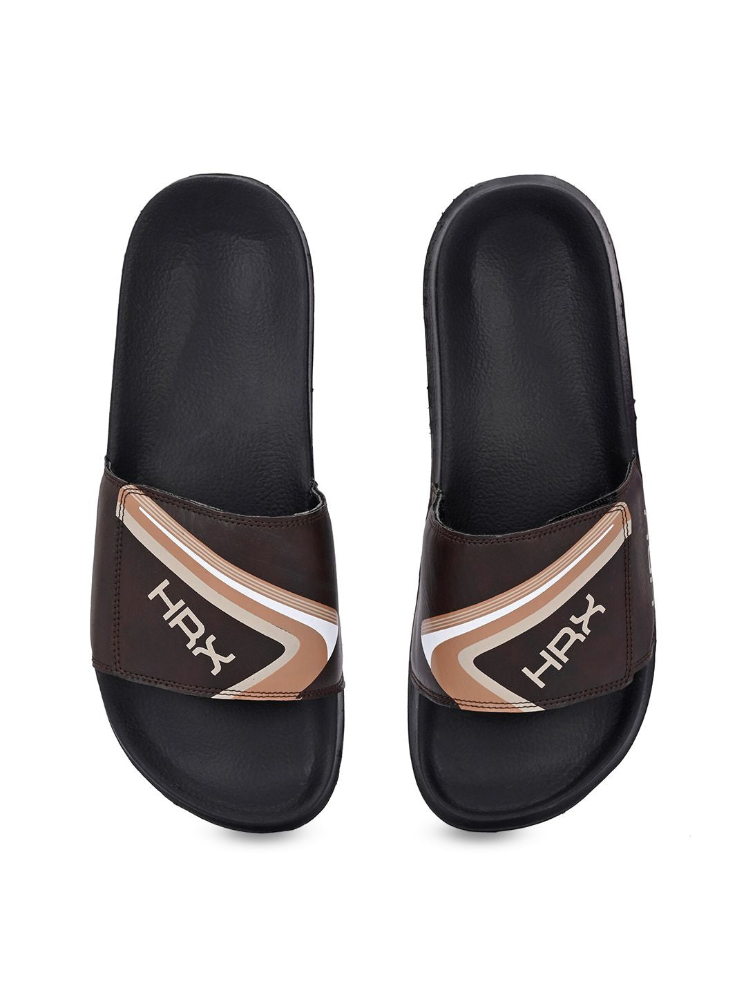 HRX by Hrithik Roshan Men Brown Printed Sliders