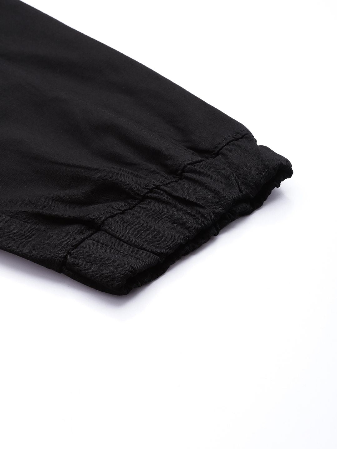 The Indian Garage Co Solid Cotton Joggers Trousers