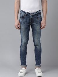 SPYKAR Men Super Skinny Fit Low-Rise Heavy Fade Stretchable Jeans