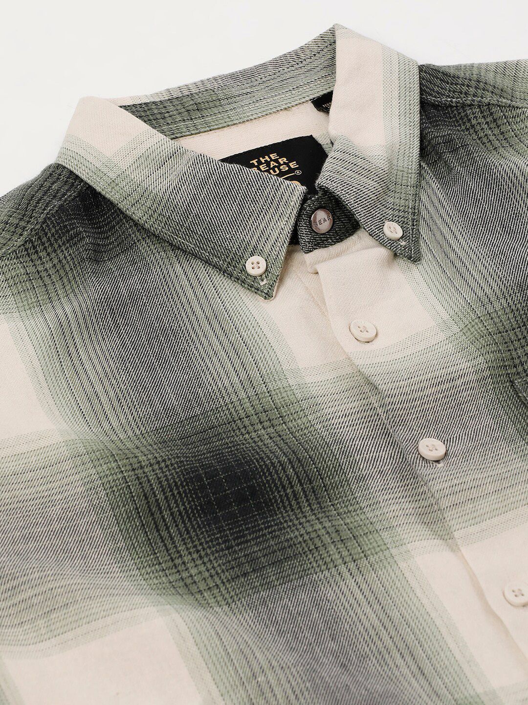 THE BEAR HOUSE Men Slim Fit Checked Pure Cotton Casual Shirt