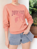 DressBerry Printed Cotton Terry Relaxed Fit Sweatshirt