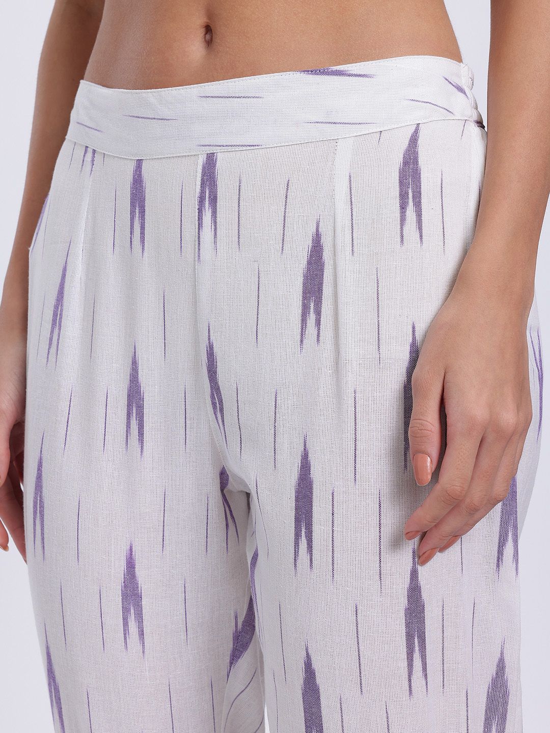 Anouk Ikat Print Kurta with Trousers & With Dupatta