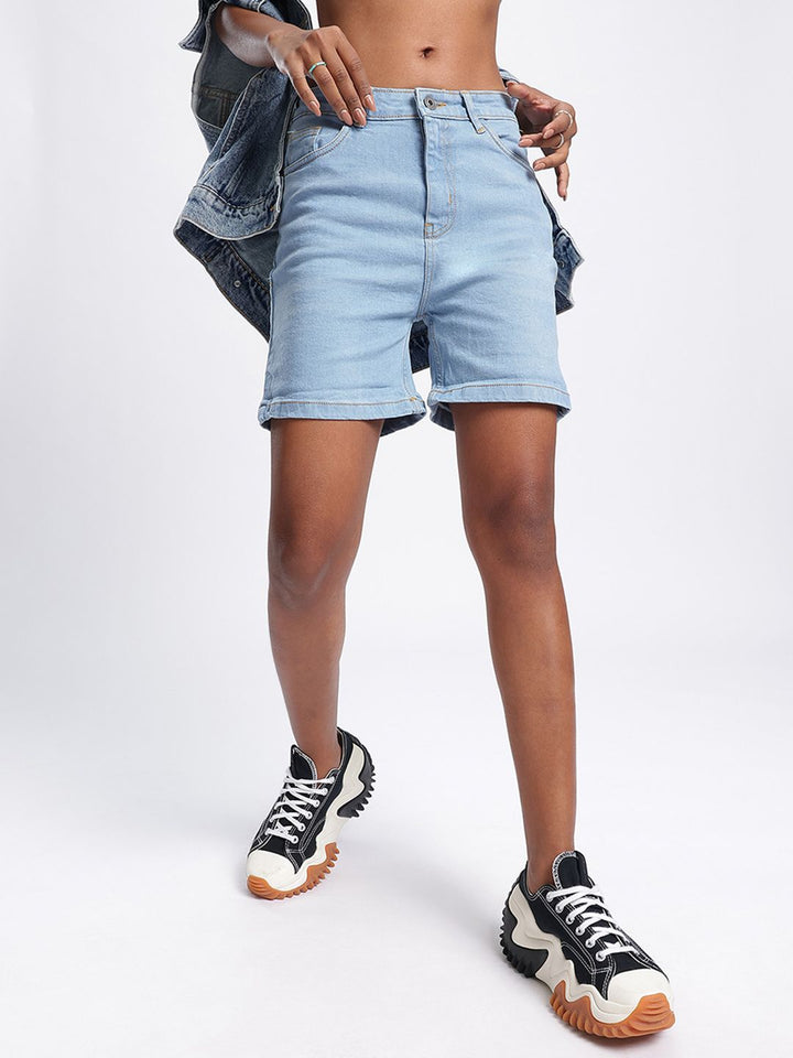 DressBerry Women Iconic Indigo Jorts