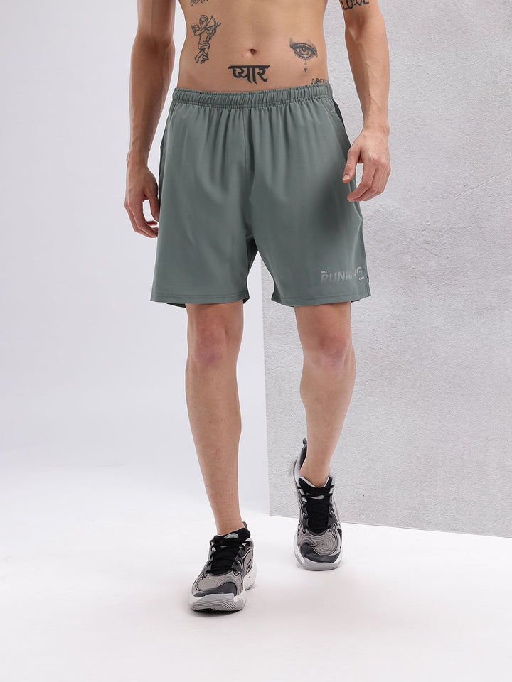HRX by Hrithik Roshan Men Typography Print Rapid-Dry Running Shorts