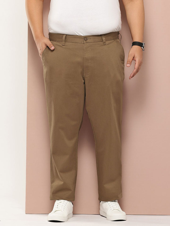 Thomas Scott Men Plus Size Straight Fit Easy Wash Chinos Trousers