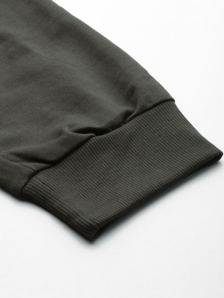 The Indian Garage Co Men Grey Solid Pleated Detail Joggers