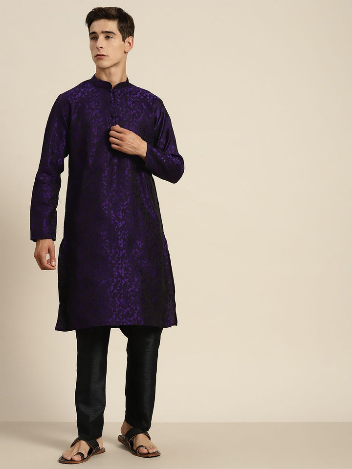 SOJANYA Kurta Kapas Sutera Cetakan Geometrik