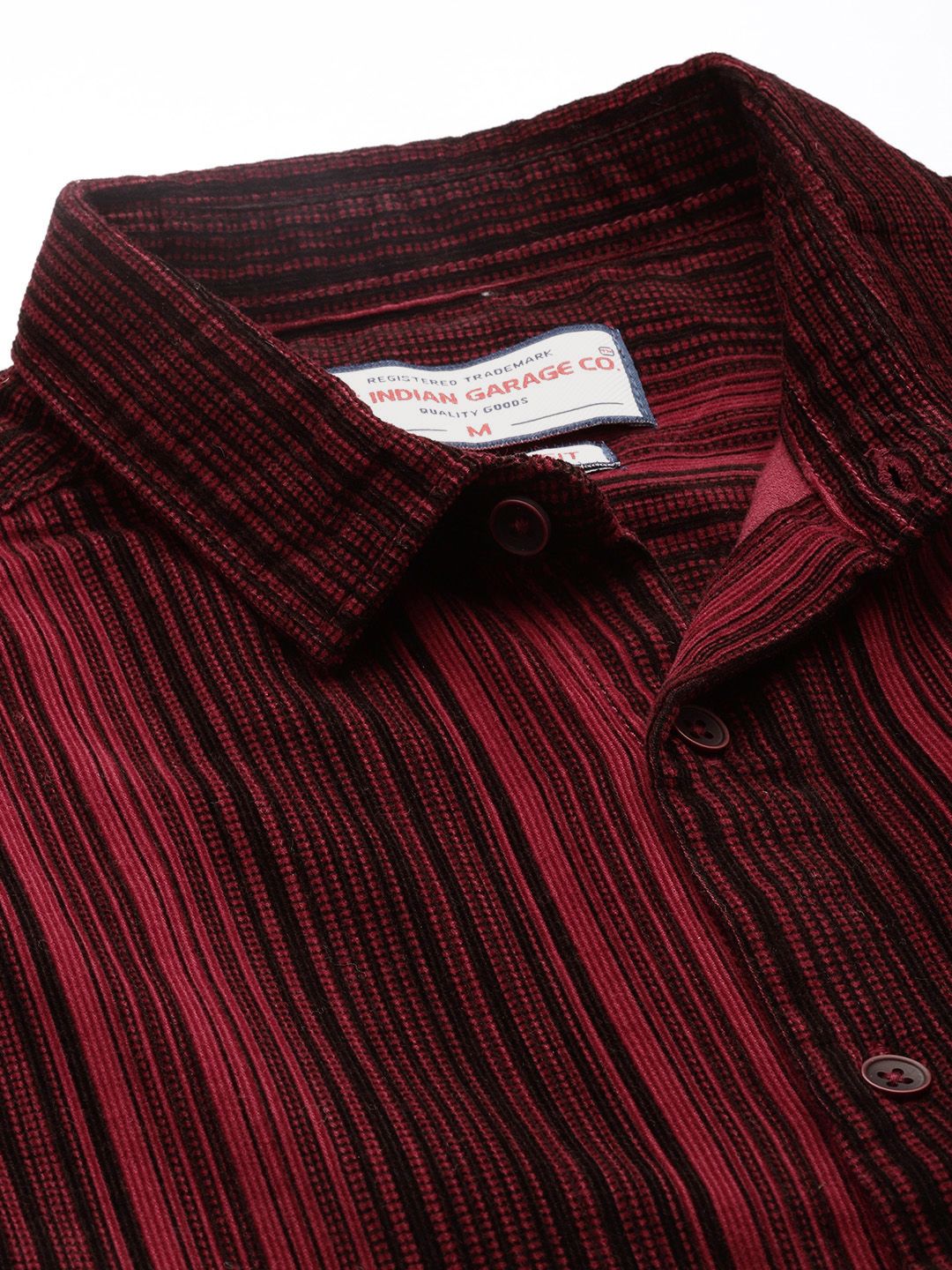 The Indian Garage Co Striped Pure Cotton Casual Shirt