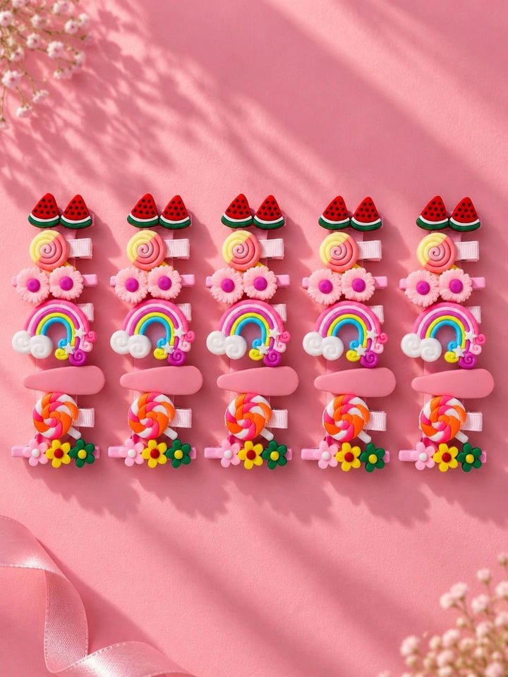 VOGUE PANASH Set Wanita 5 Klip Rambut Alligator Berhias