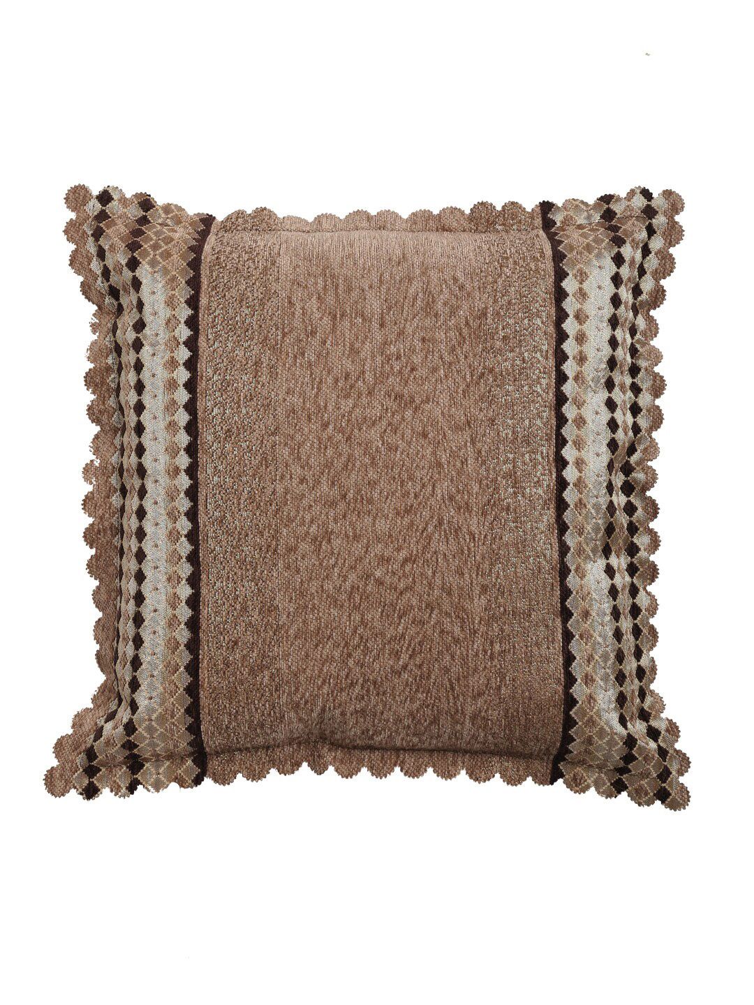 HOSTA HOMES Brown Set of 5 Square Cushion Covers