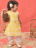 VASTRAMAY Girls Ethnic Motifs Printed Pure Cotton Kurta With Salwar