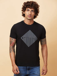 Being Human Men Printed Applique T-shirt
