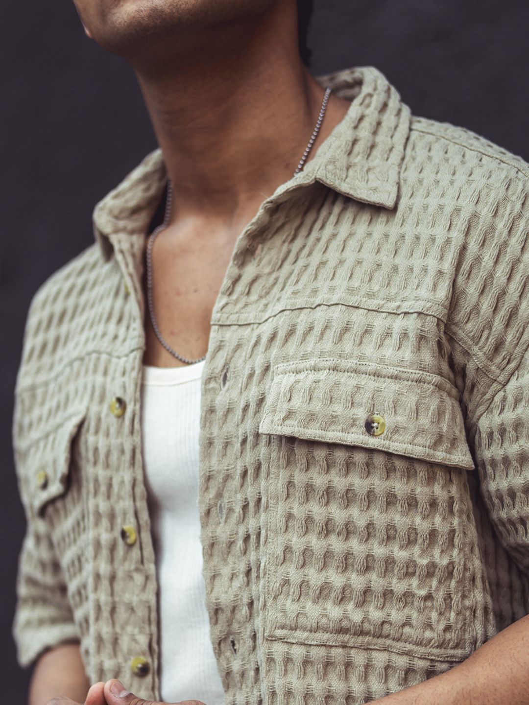 Powerlook India Slim Oversized Checked Pure Cotton Casual Shirt