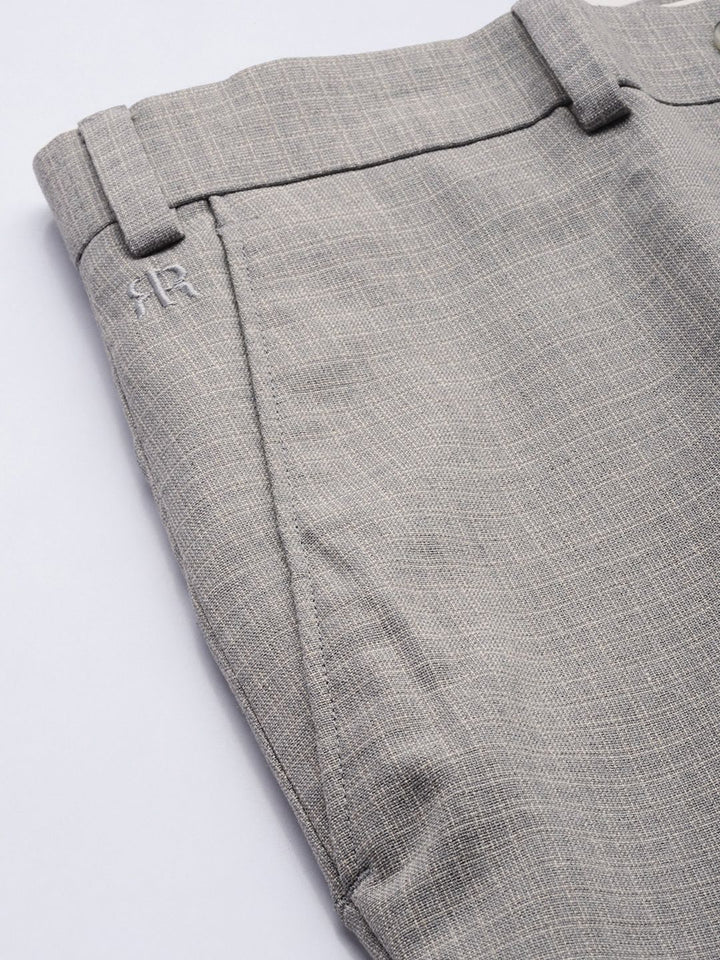 Raymond Men Checked Slim Fit Formal Trousers